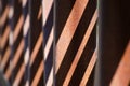 Abstract â Diagonal Shadow Pattern On Rusty Bridge